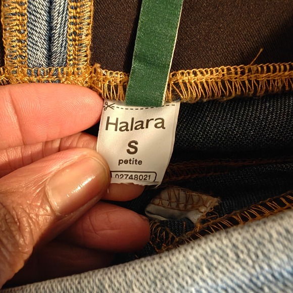 Halara Flex High Waisted Wide Leg Side Stripe Jeans Light Blue SM Petite - Picture 7 of 11